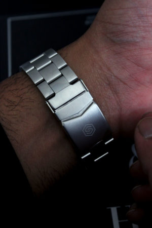 SATORI STAINLESS STEEL BRACELET 20MM WIDTH BEAD-BLAST FINISH STAINLESS STEEL BRACELET